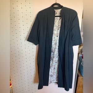 1950s black duster coat